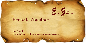Ernszt Zsombor névjegykártya