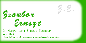 zsombor ernszt business card